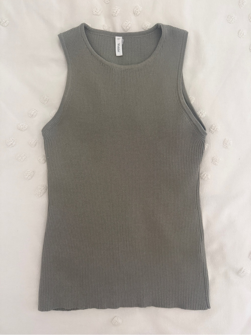 Wishlist Olive Ribbed Tank Top